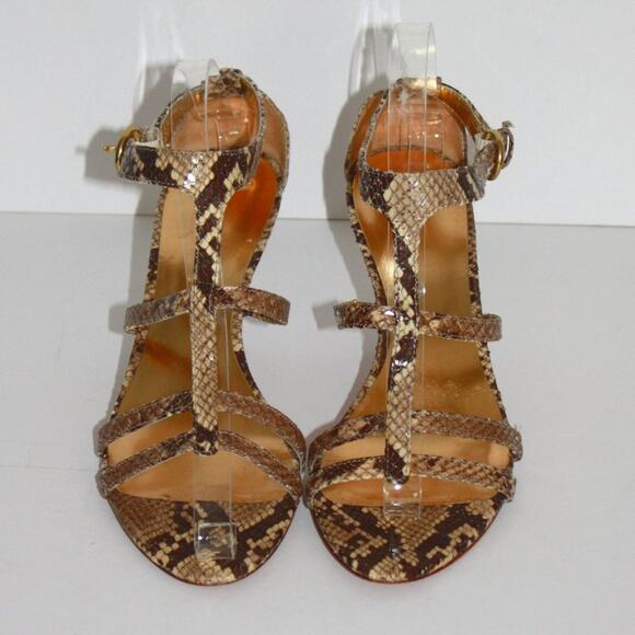 Coach Haydon Python Print High Heels Size 8.5 - Picture 5 of 14